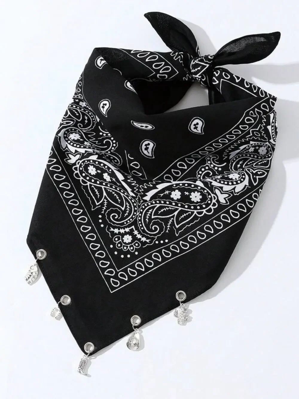 Black Paisley Bandana Scarf S202